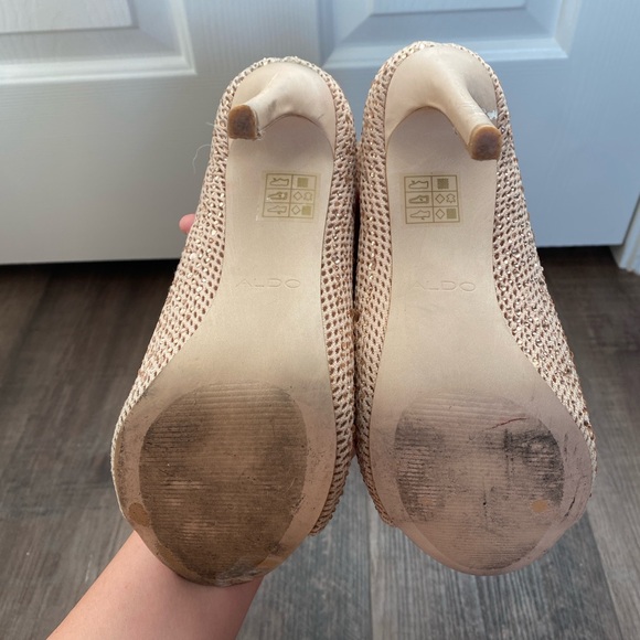 ALDO Nude Mesh Open Toe Bootie - Picture 5 of 14